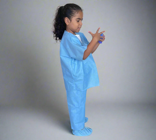 Pediatric Disposable scrubs child scrub shirt and pants, disposable scrubs for kids