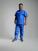 disposable scrubs elastic waist, disposable tops, disposable bottoms, individually packed scrub sets, disposable pajamas, disposable scrub uniforms,  