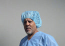 blue bouffant caps, bouffant caps made in the USA, surgical caps, disposable caps