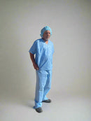 disposable scrubs, sms scrub shirts and pants, heavy duty liquid repellant scrubs, scrubs elastic waist